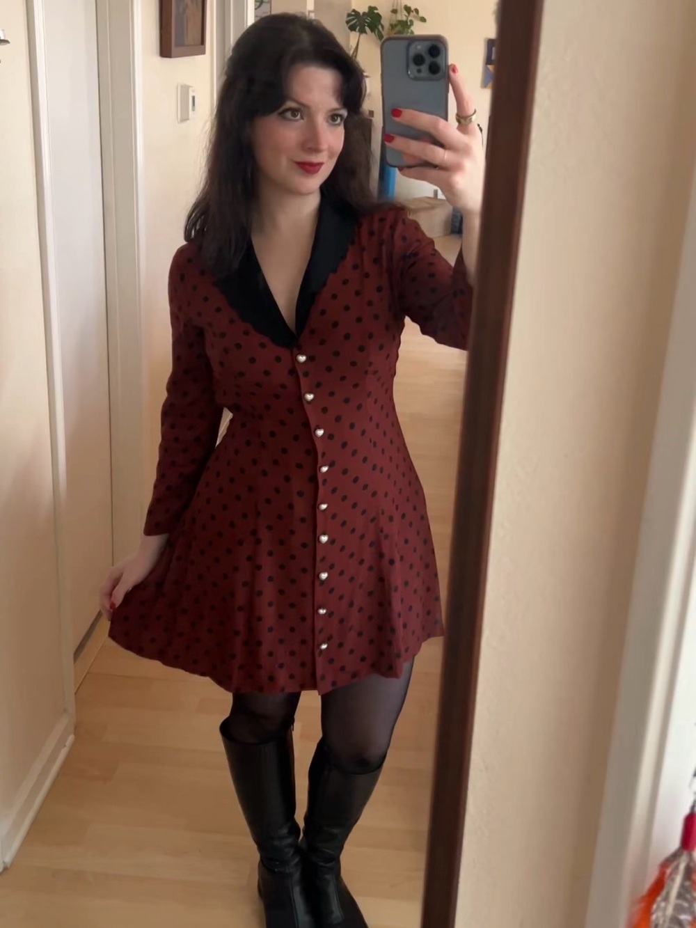 Reformation Galene Polka Dot Dress